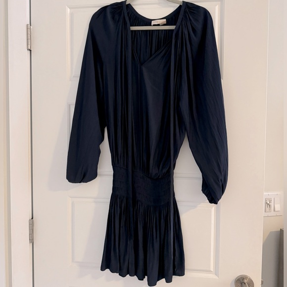Ramy Brook Paris Blouson Mini Dress Slate Blue - Picture 4 of 6